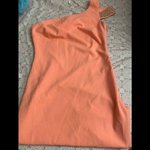Peach Calvin dress